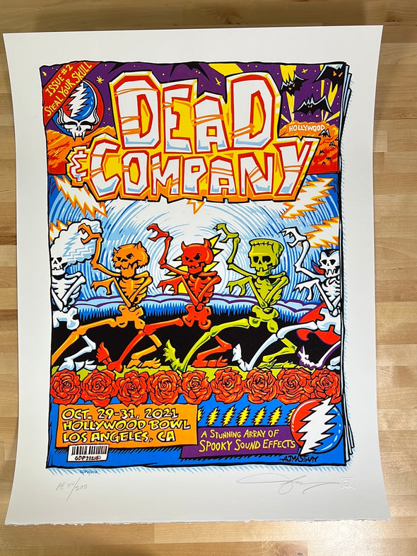 Dead & Company - 2021 AJ Masthay poster Hollywood, CA S/N