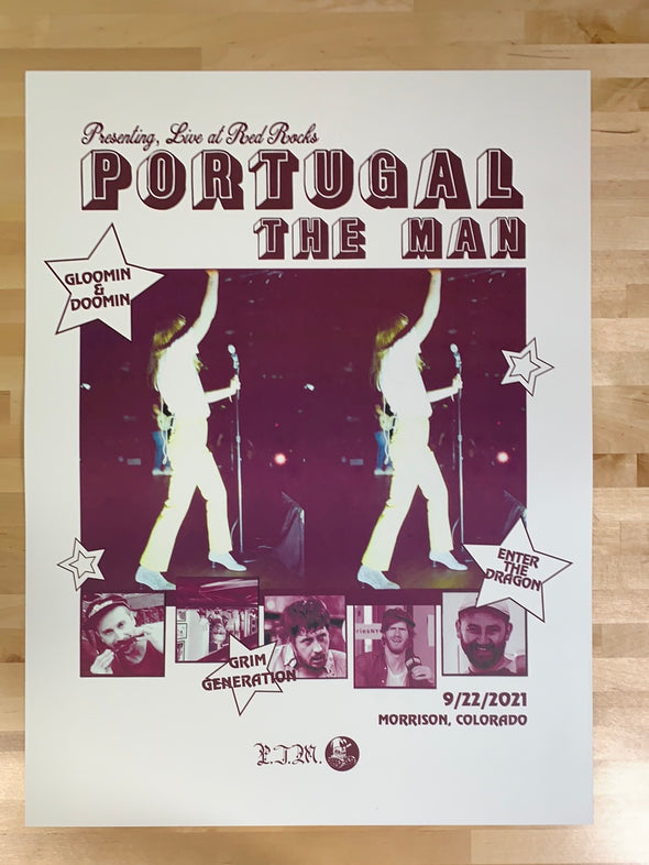 Portugal The Man - 2021 poster Red Rocks Morrison, CO