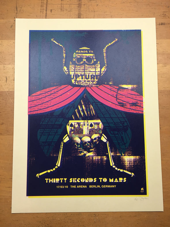 Thirty Seconds to Mars - 2010 Methane Studios poster Berlin, Germany The Arena