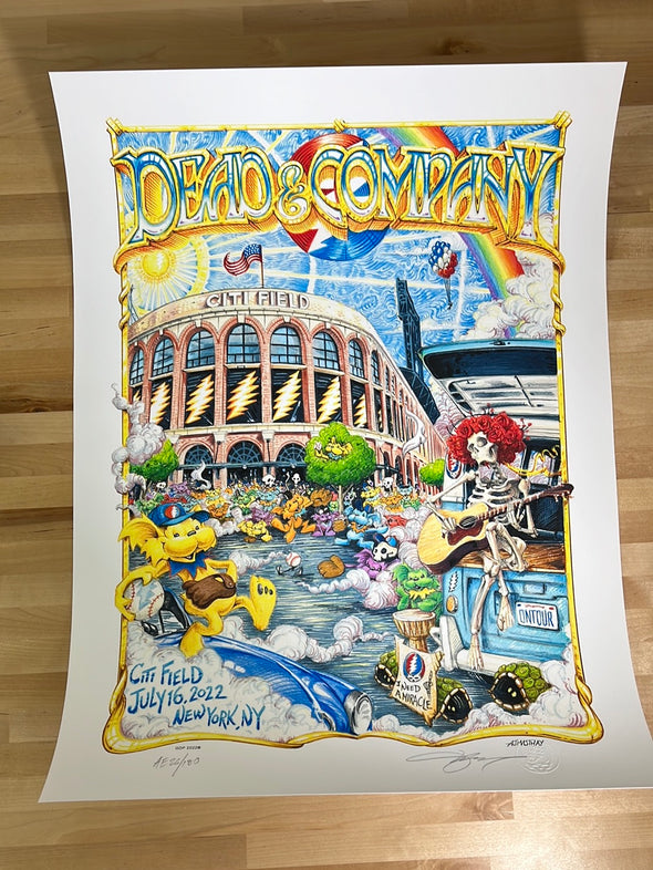 Dead & Company - 2022 AJ Masthay poster Citi Field, New York N2 S/N