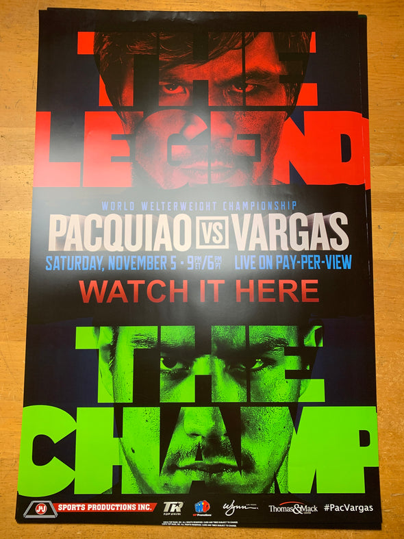 Manny Pacquiao vs. Vargas - poster print Boxing