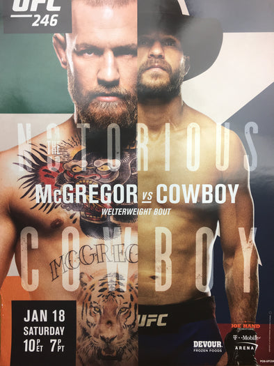 UFC 246 - 2020 Poster Connor McGregor vs Cowboy