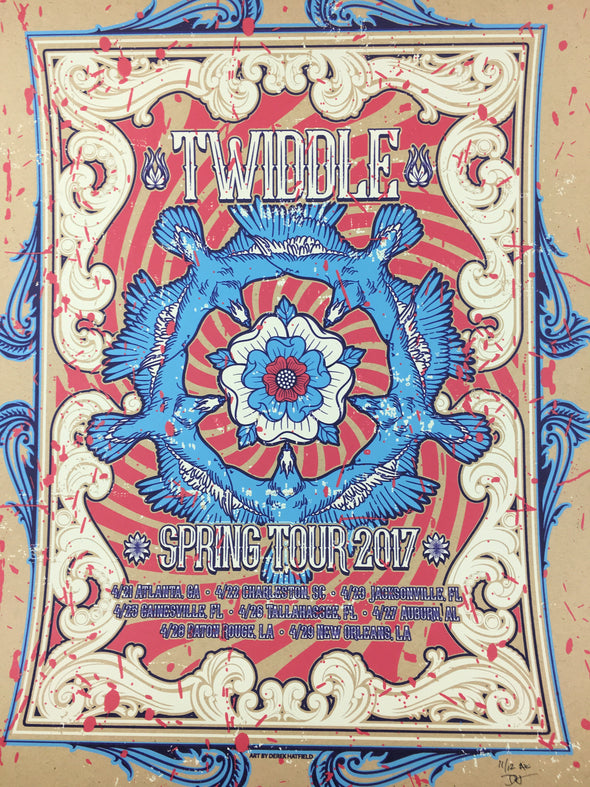 Twiddle - 2017 Derek Hatfield Poster Spring Tour