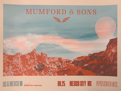 Mumford & Sons - 2019 poster Mexico City Gentlemen of the Road