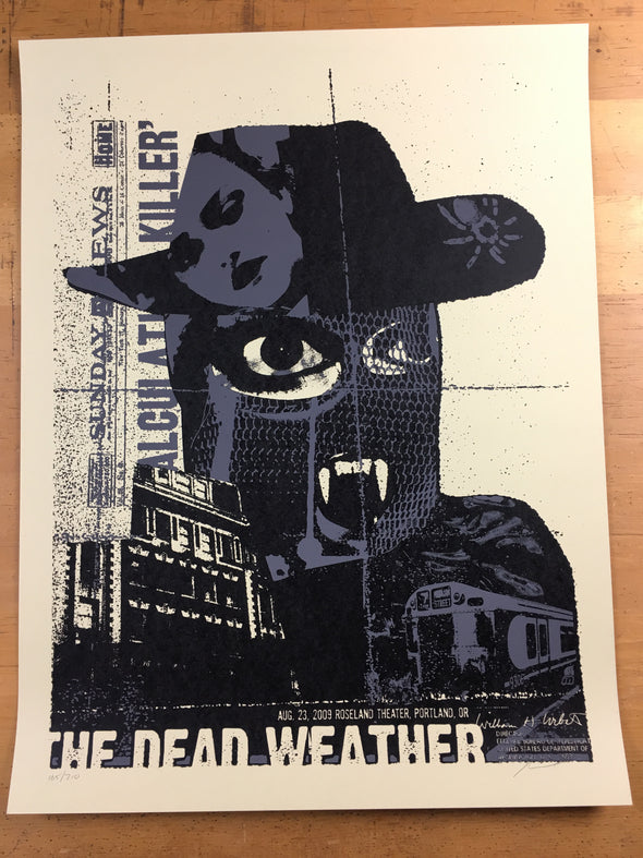 The Dead Weather - 2009 Methane Studios Poster Portland Roseland Theatre