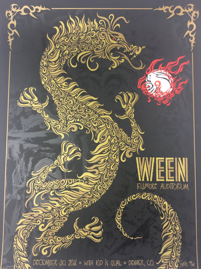 Ween - 2011 Todd Slater Poster Denver, CO Fillmore Auditorium