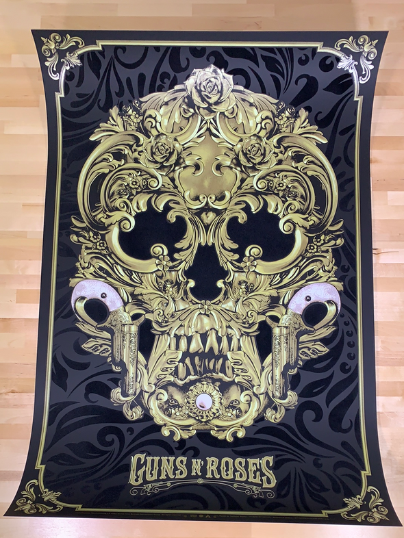 Guns N' Roses - 2021 Anthony Petrie poster Flocked 1st edition