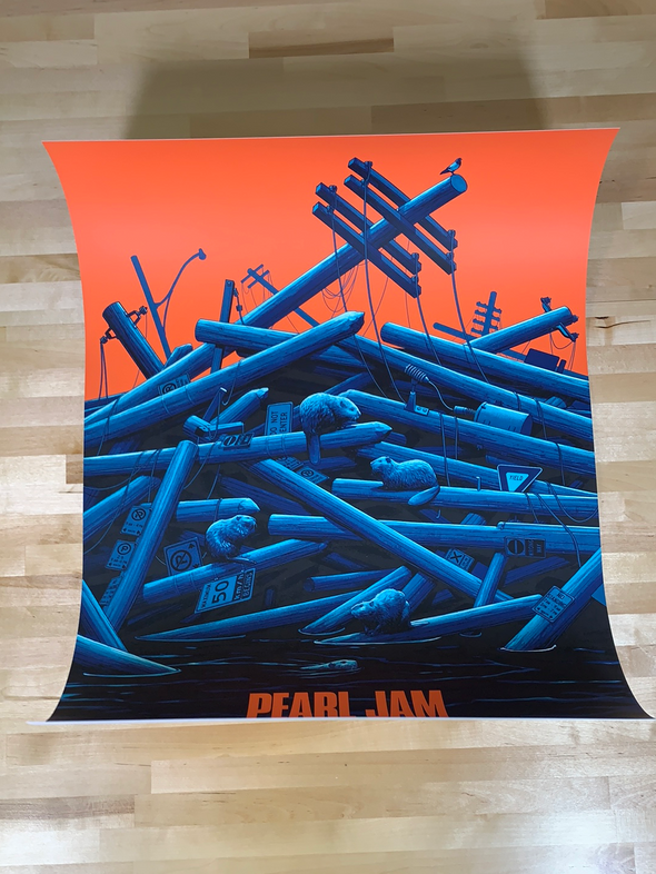 Pearl Jam - 2020 Justin Erickson poster Toronto, ONT Scotiabank