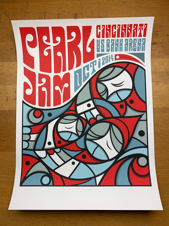 Pearl Jam - 2014 Don Pendleton poster print Cincinnati OH US Bank Arena