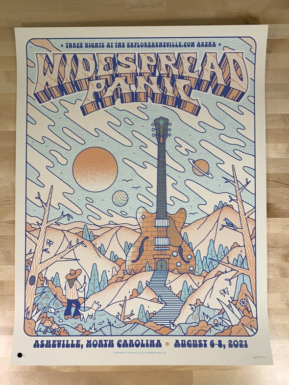 Widespread Panic - 2021 The Half and Half poster Asheville, NC S/N