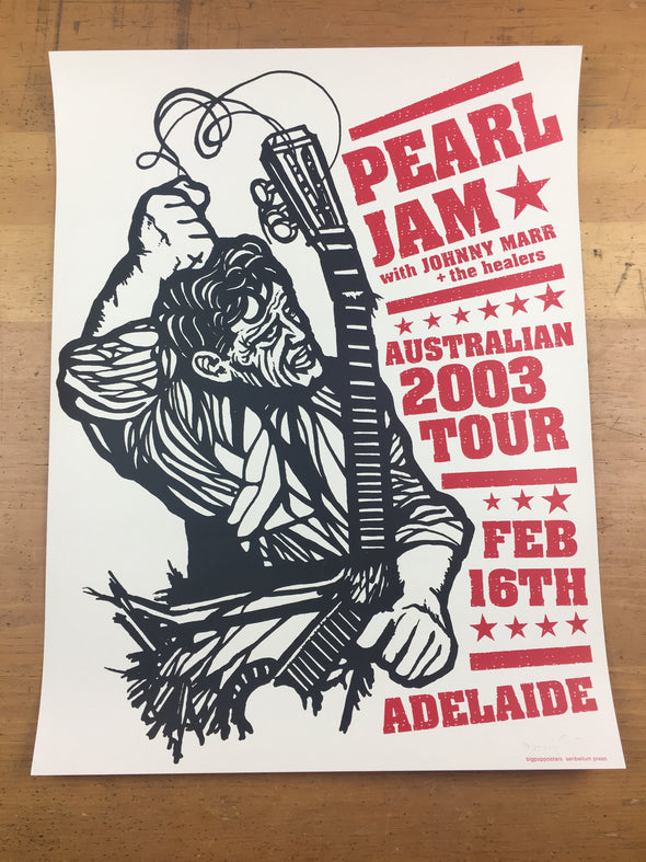 Pearl Jam - 2003 Ames Design Poster Adelaide, AUS Entertainment Center