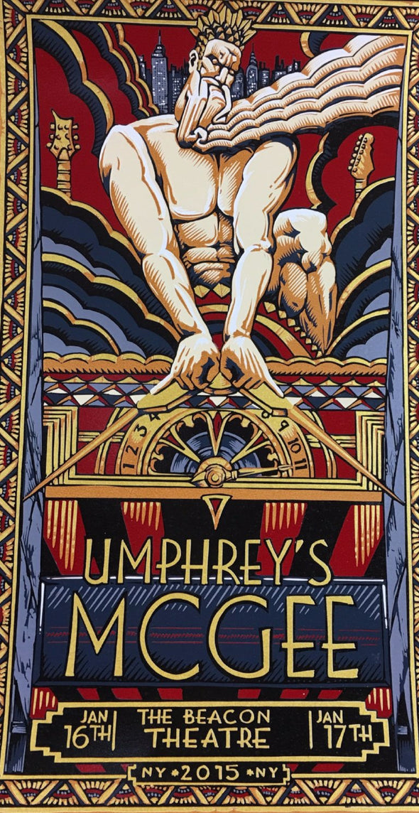 Umphrey's McGee 2015 - AJ Masthay Poster New York, NY Beacon Theatre