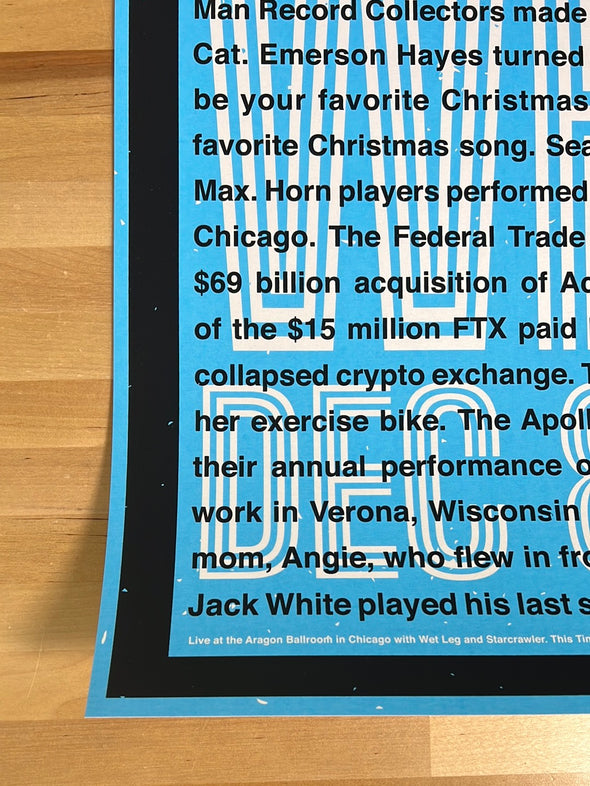 Jack White - 2022 Matthew Jacobson poster Chicago, IL