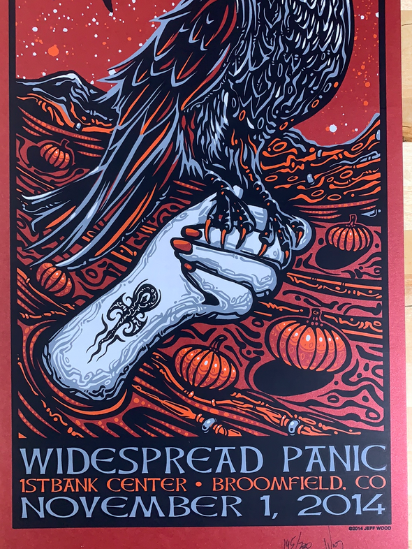 Widespread Panic - 2014 Jeff Wood poster Broomfield, CO 11/1 1st Bank Center