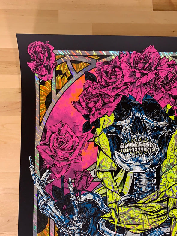 Grateful Dead - 2021 Rhys Cooper poster art print fluoro foil