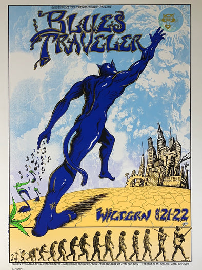 Blues Traveler - 1995 EMEK poster Los Angeles, CA Wiltern Theatre