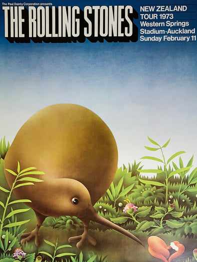 Rolling Stones - 1973 Ian McCausland poster Auckland, NZ