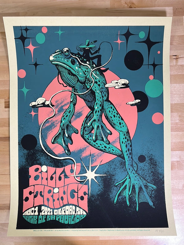 Billy Strings - 2021 Maarten Donders poster Gilford, NH