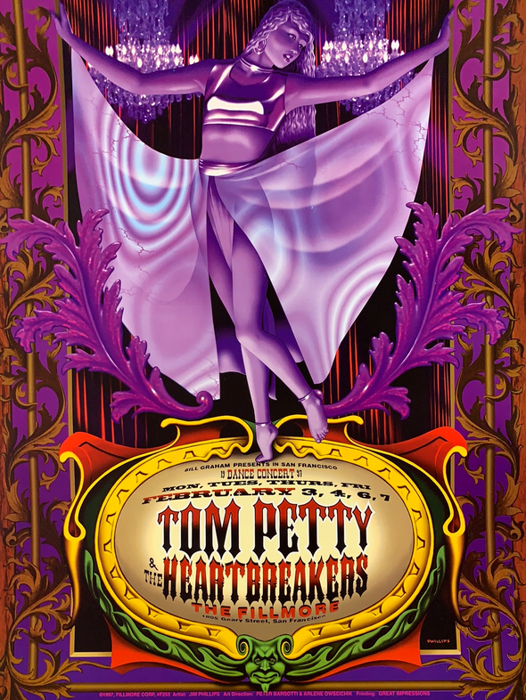 Tom Petty - 1997 Jim Phillips poster Fillmore San Fran 1st BGF 255