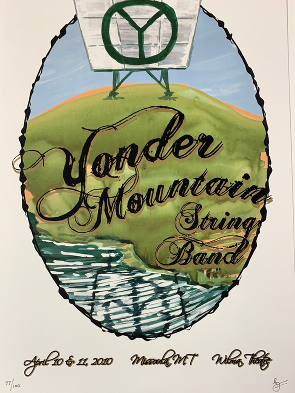 Yonder Mountain String Band - 2010 Brian Langeliers poster Missoula, MT