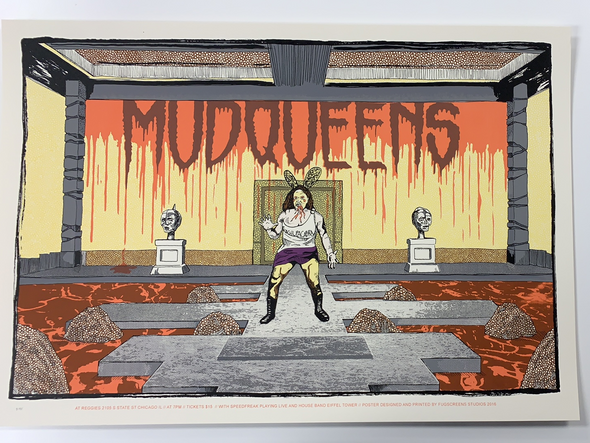 Mudqueens - 2015 Fugscreens Studios poster Chicago, IL Reggies Rock Club