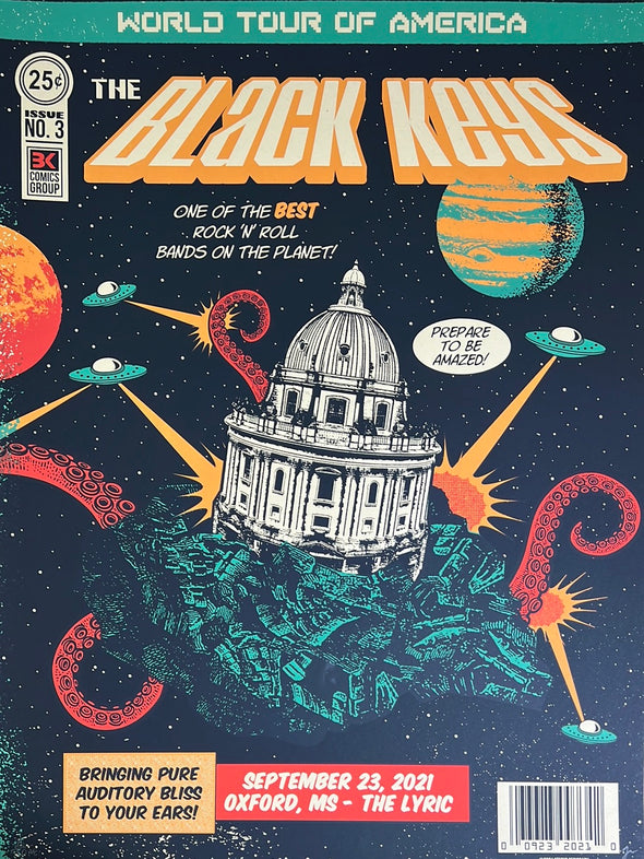 The Black Keys - 2021 Status Serigraph poster Oxford, MS