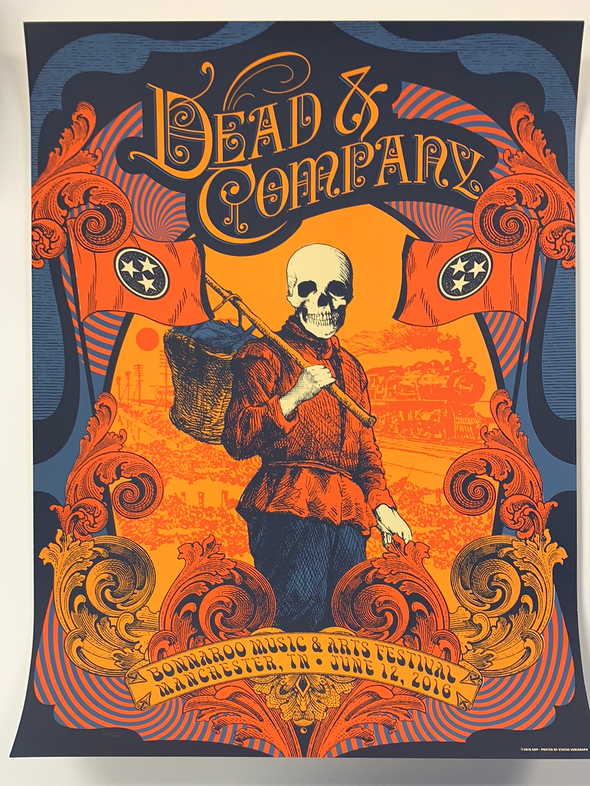 Dead & Company - 2016 Status Serigraph poster Manchester, TN Summer Tour