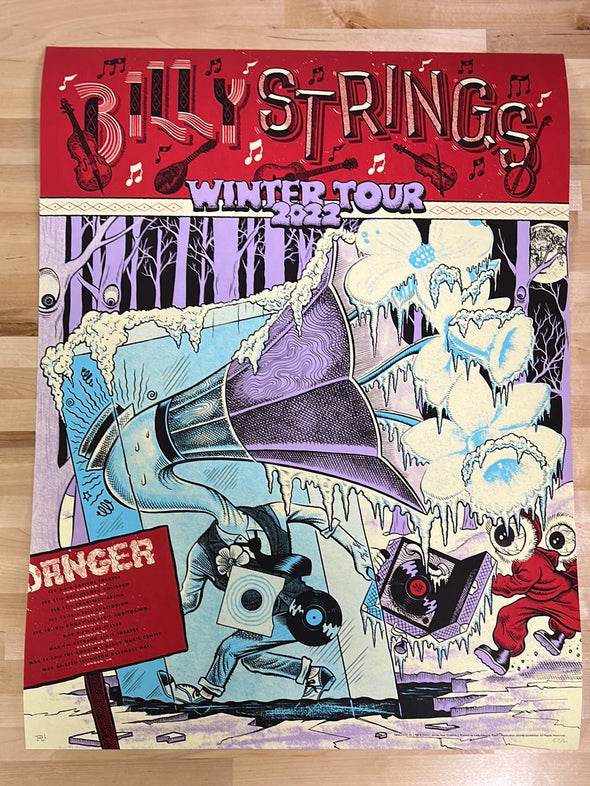 Billy Strings - 2022 Ryan Besch (Your Cinema) poster Winter Tour x/60
