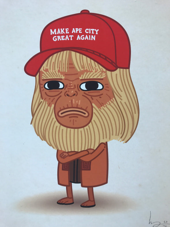 Whiny Little Bitch - 2016 Mike Mitchell poster Make Ape City Great Again