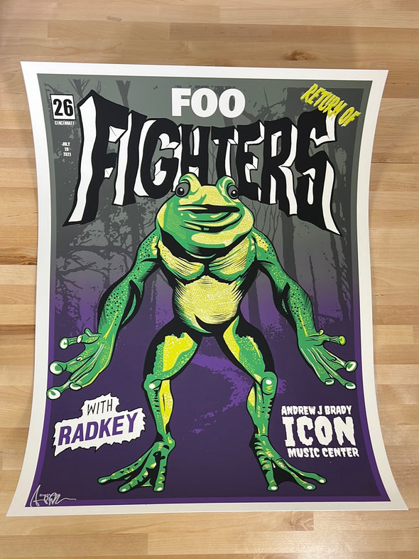 Foo Fighters - 2021 Brian Methe poster Cincinnati, OH