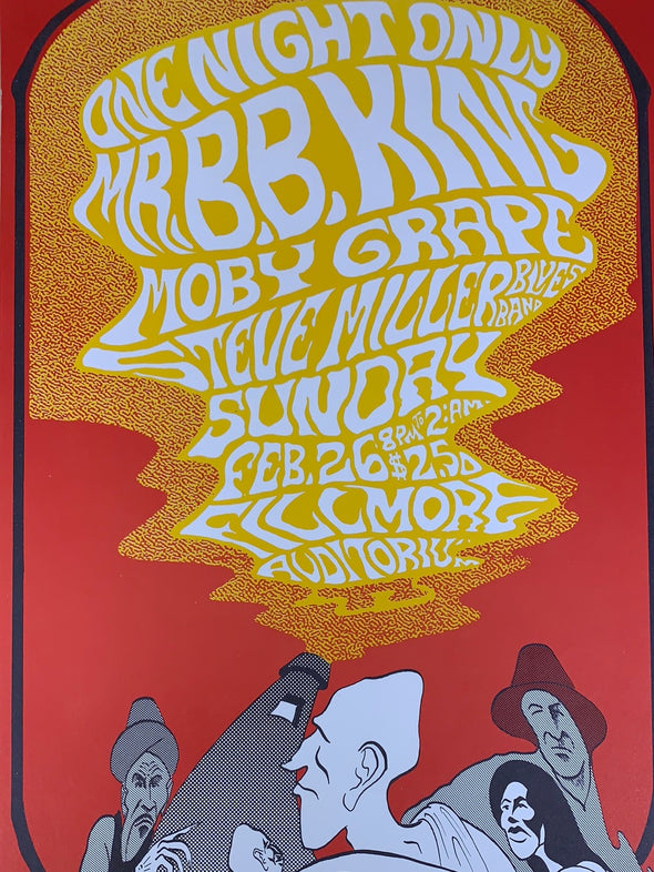 BB King - 1967 John H Myers Poster San Francisco, CA The Fillmore