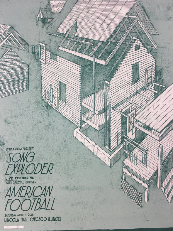 American Football/Song Exploder - 2015 Landland Poster Chicago, IL Lincoln Hall