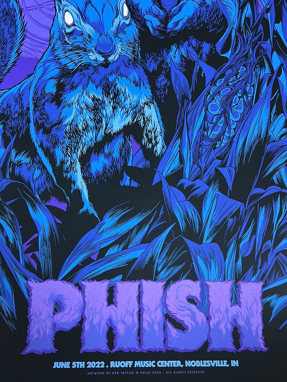 Phish - 2022 Ken Taylor poster Noblesville, IN Ruoff N3