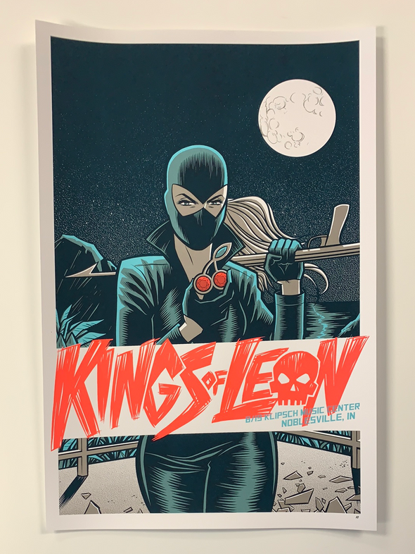 Kings of Leon - 2017 Robert Wilson poster Noblesville, IN Klipsch Music