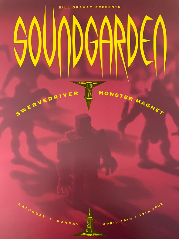 BGP 56 Soundgarden - 1992 Rex Ray poster The Warfield Theatre San Fran 1st
