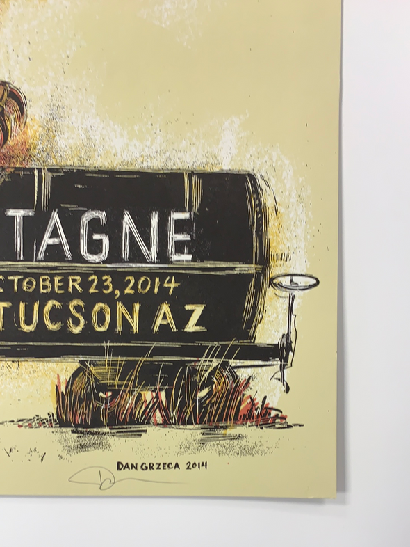 Ray Lamontagne - 2014 Dan Grzeca poster Tucson, AZ Fox Theatre
