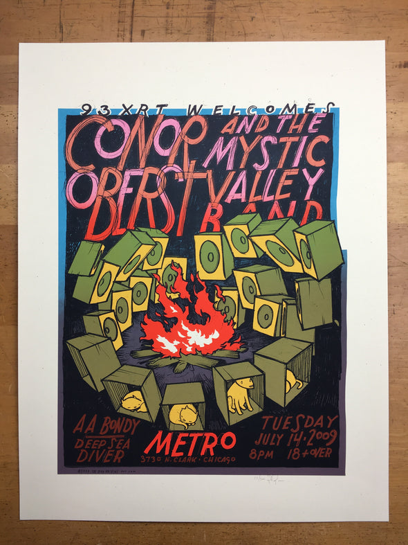 Conor Oberst - 2009 Jay Ryan poster Chicago, IL Metro