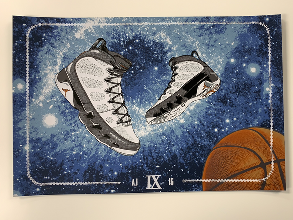 Air Jordan Space Jam 9 - Zissou Tasseff-Elenkoff poster Nike Art print