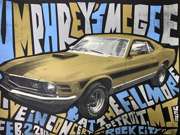 Umphrey's McGee - 2013 Nate Duval poster Detroit, MI The Fillmore