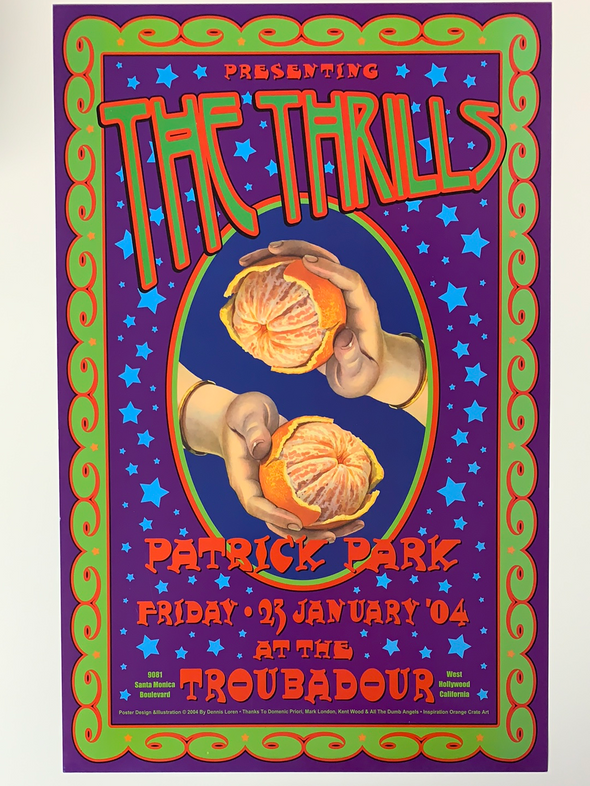 The Thrills - 2004 Dennis Loren poster The Troubadour West Hollywood