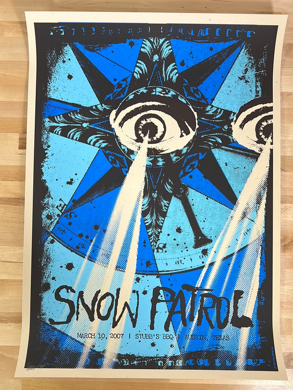 Snow Patrol - 2007 Todd Slater poster Austin, TX Stubb's