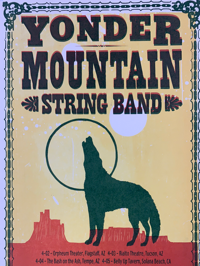 Yonder Mountain String Band - 2003 Hatch Show Print poster April Tour