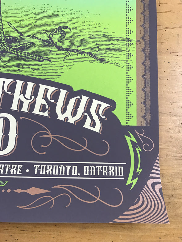 Dave Matthews Band - 2016 Status Serigraph poster Toronto, Ontario, Molson Amp