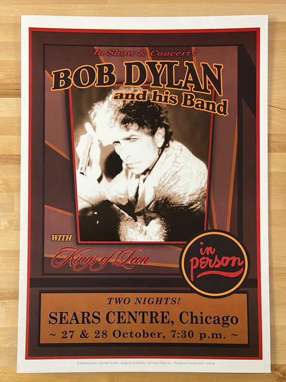 Bob Dylan - 2006 Geoff Gans poster Chicago, IL