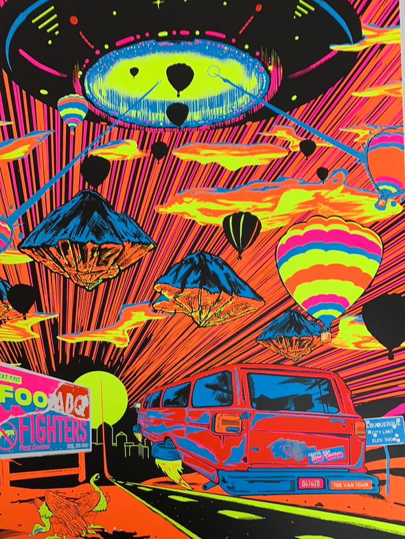 Foo Fighters - 2020 Jason Malmberg poster Albuquerque, NM (crease)
