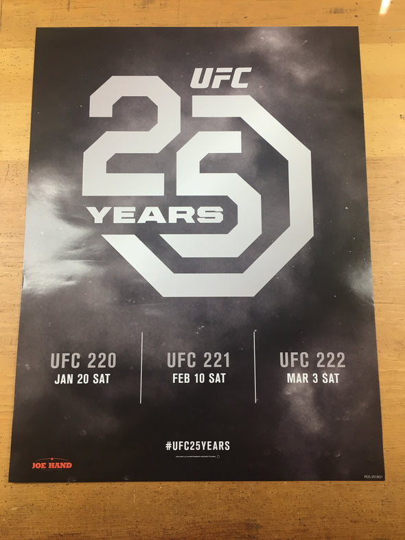 UFC 25 Years - 2017 Poster UFC 220, 221, 222