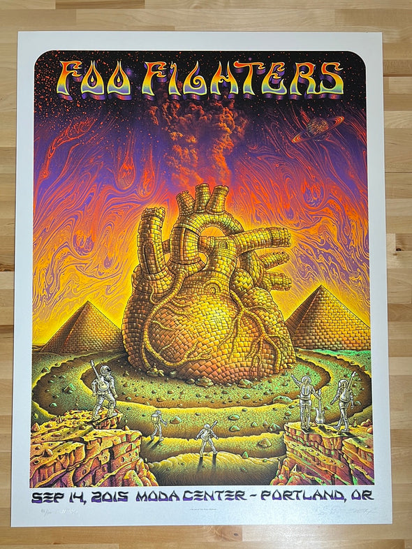 Foo Fighters - 2015 Emek poster print Portland, OR Moda Center AE