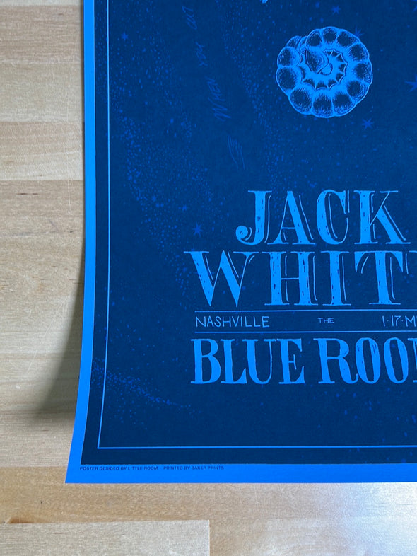 Jack White - 2023 Little Room Agency poster Nashville, TN 1/17 Blue Room TMR