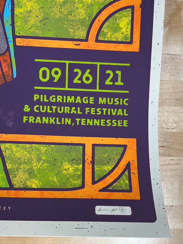 Dave Matthews Band - 2021 Half Hazard poster Pilgrimage Music Festival, TN
