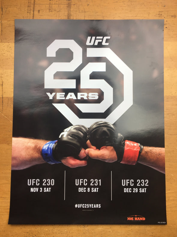 UFC 25 Years - 2018 Poster UFC 230, 231 & 232